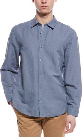 7 For All Mankind Clean Front Linen-Blend Shirt
