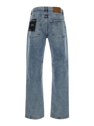 Emporio Armani Straight-Leg Cotton Jeans - Blue