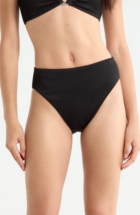Sanctuary High Waist Bikini Bottoms in Black at Nordstrom, Size X-Small