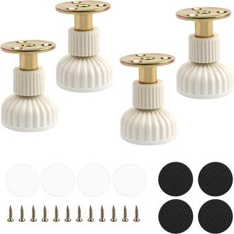 OEM Juego De 4 Patas Ajustables Para Muebles, Con Altura Regulable De 54 A 63 Mm Y Base De Goma Antideslizante Para Muebles Como Mesas Y Armarios
