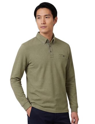 Casamoda polo lange mouw Casa Moda groen