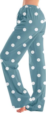 Generic Comfy Pants Women Womens Fleece Pyjama Bottoms Ultra Soft Checked Plaid with Pockets Pj Trousers Pyjamas for Pink Pajamas Trendy Sky Blue 2XL