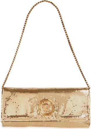 Versace La Medusa Metal Mush Clutch in Gold Versace Gold at Nordstrom