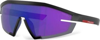 Prada Zonnebril - Heren - Zonnebrillen - Zwart - 44 MM - Accessoires