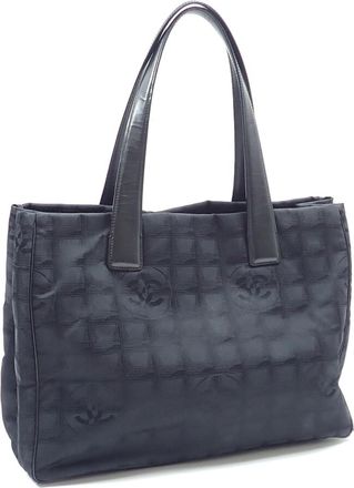 Chanel New Travel Line Black Nylon Tote Bag (Pre-Owned)