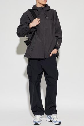 Oakley Trousers With Embroidered Logo, Mens, Black