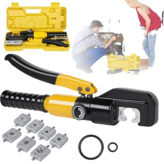 OEM Herramienta De Crimpado Hidr&aacute;ulica, Acero De Alta Resistencia, Protecci&oacute;n Contra Sobrecarga, Color Amarillo
