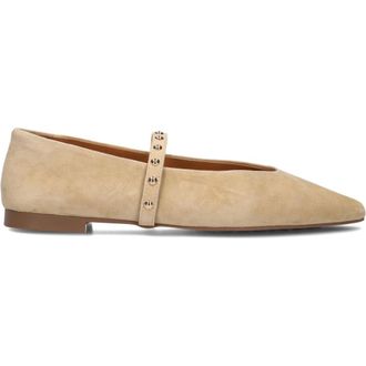 Stefano Lauran Schoenen, Dames, Beige, 37 EU, Su&egrave;de, Beige Su&egrave;de Ballerinas voor de Zomer