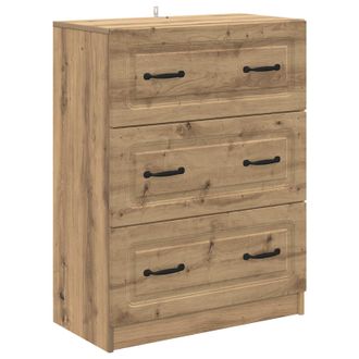 vidaXL Cajonera 66 X 34,5 X 87 Cm Madera De Ingenier&iacute;a Roble Artisan Vidaxl