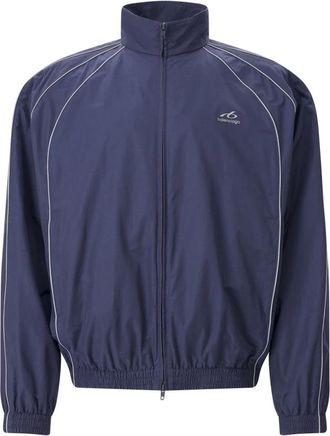Balenciaga Lichte jassen - Heren - Jassen - Blauw - Maat: L Katoen