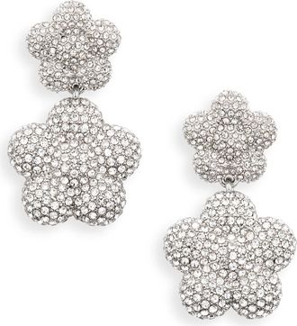 Marc Jacobs Daisy Balloon Drop Earrings in Silver/crystal at Nordstrom