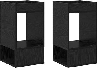 vidaXL Mesa Auxiliar 2 Uds. Roble Negro 30 X 30 X 56 Cm Vidaxl