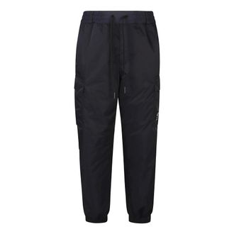 Moncler Broeken, Heren, Blauw, L, Gabardine Cargo Broek