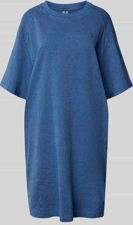 G-Star Knielanges T-Shirt-Kleid mit Rundhalsausschnitt in Jeansblau, Größe XS