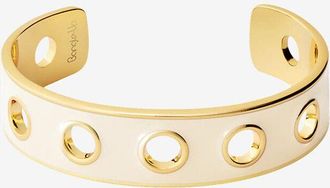 Bangle Up Emaillierter Armreif Eyelet Blanc Sable - 15 mm