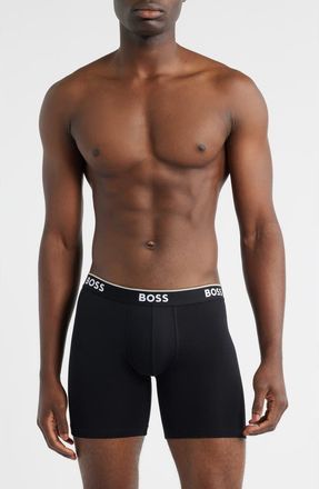 BOSS 3-Pack Power Stretch Cotton Long Boxer Briefs in Black at Nordstrom, Size Xx-Large