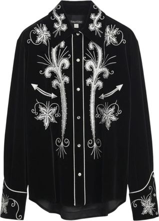 Tom Ford Camicia in velluto - Nero