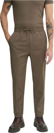 Calvin Klein Broeken, Heren, Groen, S, Katoen, Cotton Viscose Tapared Jogger