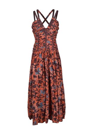 Ulla Johnson Brown/Orange Silk Dresss