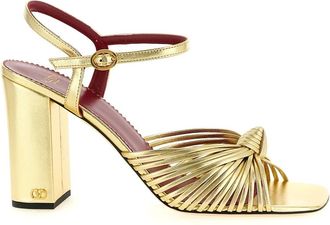 Valentino Garavani Annet Sandal - Dames - Sandalen met hakken - Geel - 38 EU - Leer - Schoenen