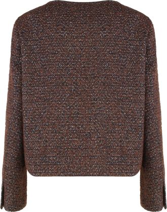 Aspesi Womens Elegant Brown Short Jacket Acrylic