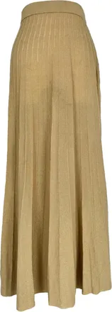 BA&SH Ba&sh geplooide maxi-rok in camelkleurige polyester