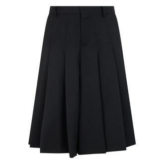 Moschino Pliss&eacute; Bermuda Shorts - Dames - Rokken - Zwart - Maat: 2XL Wol