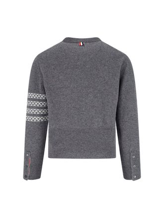 Thom Browne Mens Sweaters Grey Virgin Wool