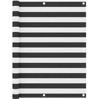 OEM Biombo Para Balc&oacute;n, Antracita Y Blanco, 120 X 600 Cm, Tela Oxford - Crezuo