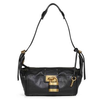 Chlo&eacute; Shoulder Bags, female, Black, Size: ONE SIZE Paddington Small Shoulder Bag