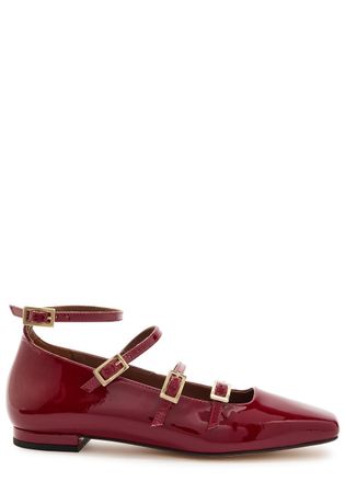 Alohas Luke Patent Leather Ballet Flats - Burgundy - 39 (IT39/ UK6)