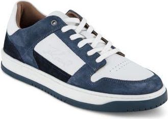 Karl Lagerfeld Roland Leather & Suede Low Top Sneaker in Blue at Nordstrom Rack, Size 11.5