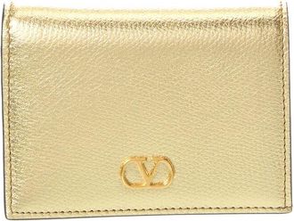 Valentino Vlogo Signature Leather Card Case