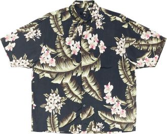 St&uuml;ssy Hawaiian Floral SS Shirt Black 1110417-BLAC