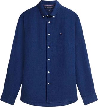 Tommy Hilfiger Casual Overhemden - Heren - Casual Overhemden - Blauw - XL - Overhemden