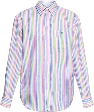 Etro Shirt met Streepjespatroon - Heren - Casual Overhemden - Veelkleurig - M - Katoen - Overhemden