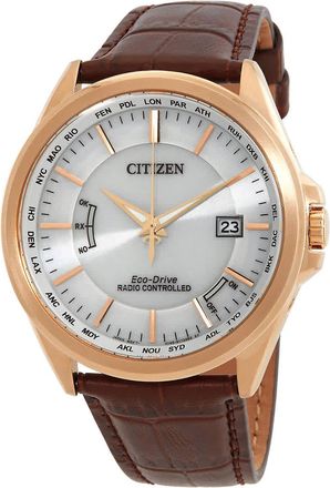 Citizen Perpetual World Time White Dial Mens Watch CB0253-19A