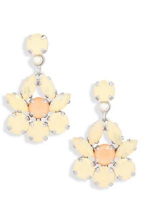 Simone Rocha Heartbloom Drop Earrings in Sand Opal/Clem/Pearl at Nordstrom