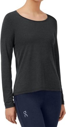 On Running Performance Long T-Shirt In Black