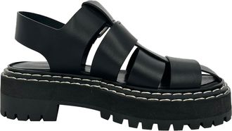 Proenza Schouler Proenza Schouler Lug sandalen in zwart leer