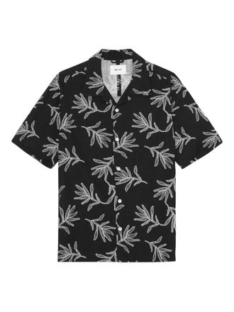 Nn.07 Camicia Ole a maniche corte con stampa - Nero