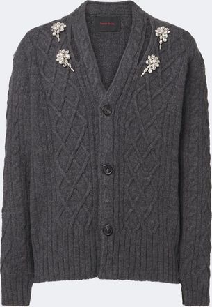 Simone Rocha Cardigan in lana vergine a trecce