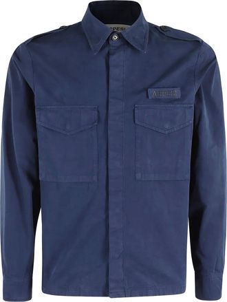 Aspesi Katoenen shirtjack - Blauw