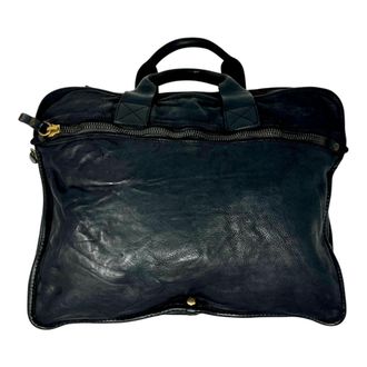 Campomaggi Tassen, Heren, Zwart, ONE Size, Leer, Aktetas Koeienleer