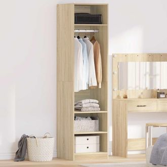 vidaXL Vidaxl - Armario De Madera Contrachapada Color Roble 50x50x200 Cm