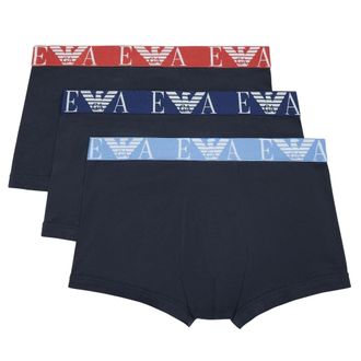 Armani Heren Boxershort (Pakket van 3) (Zalm/Blauw/Navy)