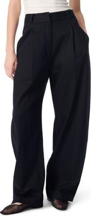 Robert Rodriguez Wrenna High Waist Pleated Front Wide Leg Pants in Black at Nordstrom Rack, Size 18