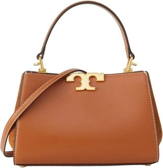 Tory Burch Mini Eleanor Satchel - Dames - Handtassen - Bruin - ONE Size - Leer - Tassen