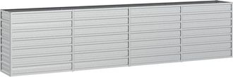 vidaXL Vidaxl - Arriate de acero galvanizado plateado 320x40x77 cm