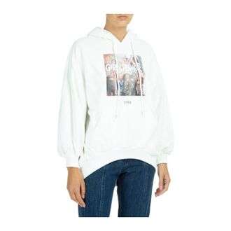 Throwback Warriors Hoodie - Dames - Hoodies - Wit - 2XS - Katoen - Hoodies & sweatvesten